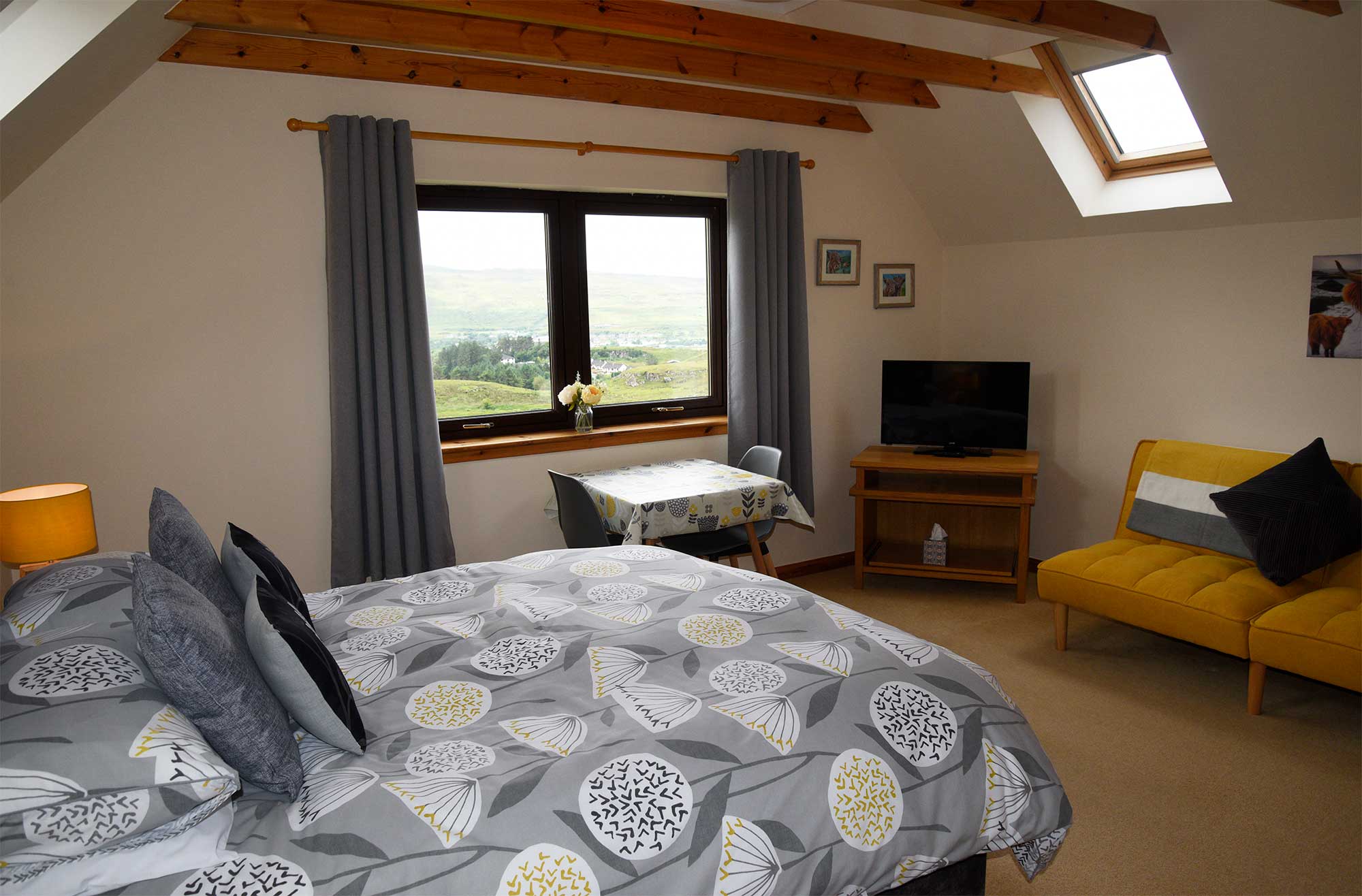 En suite bathroom in Portree on the Isle of Skye including shower