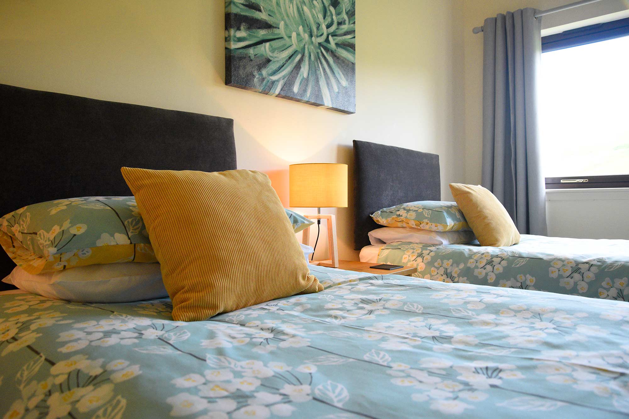 Our standard twin room on Skye with modern design